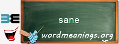 WordMeaning blackboard for sane